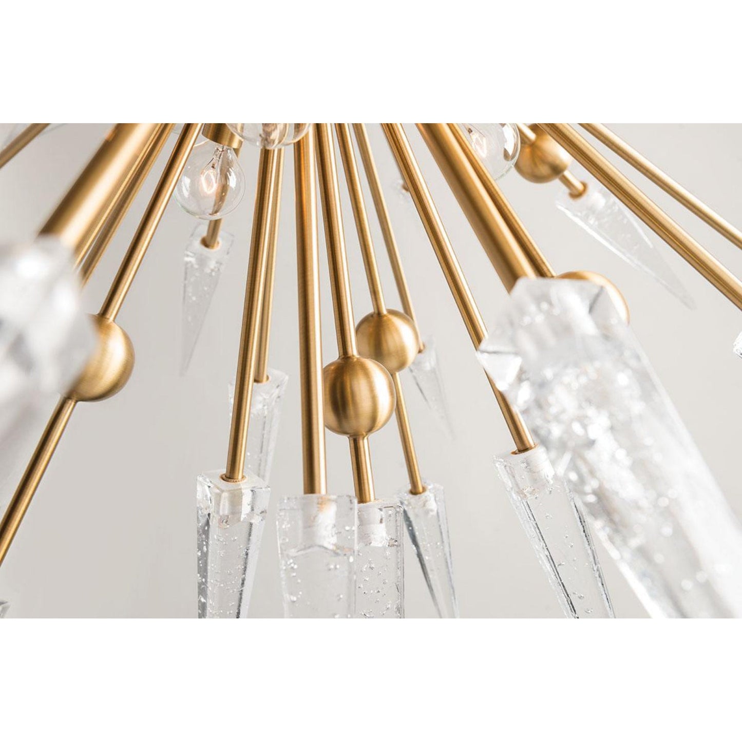 Sparta 12-Light Chandelier in Aged Brass 32L x 32W x 32H