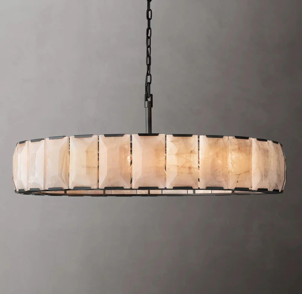 Harlowe Calcite Circular Chandelier 60"