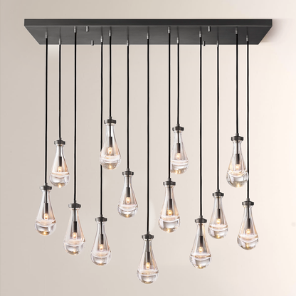 Raindrops Rectangular Chandelier 54"