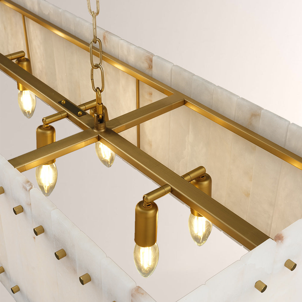 Aurelix Alabaster Linear Chandelier 54" 72"