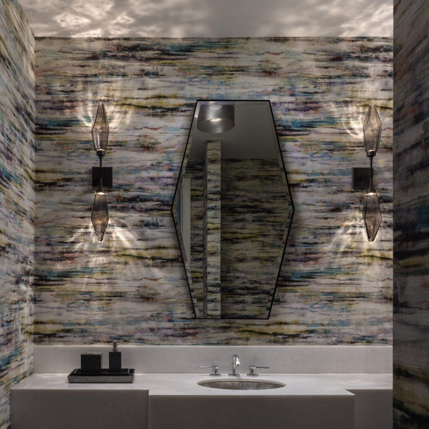 Rocast Crystal Double Wall Sconce