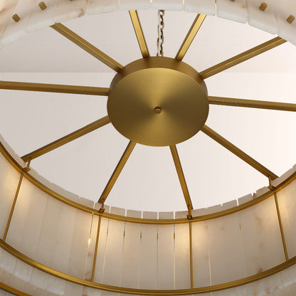 Aurelix Alabaster Round Chandelier
