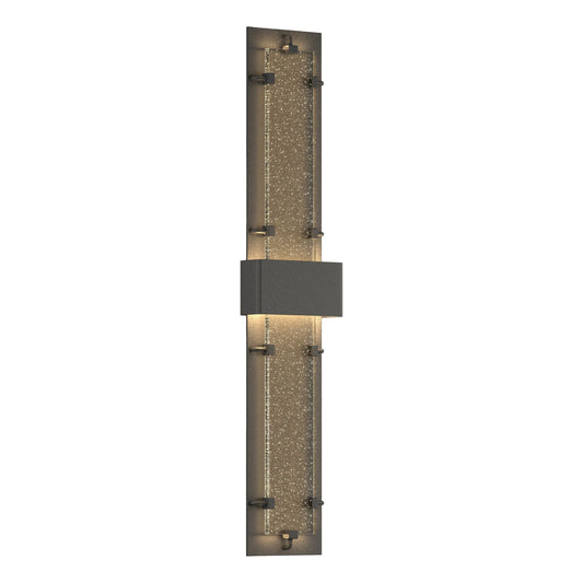 Double-Large Ursa LED Outdoor Sconce LED Seeded Clear Glass (II) in Coastal Natural Iron