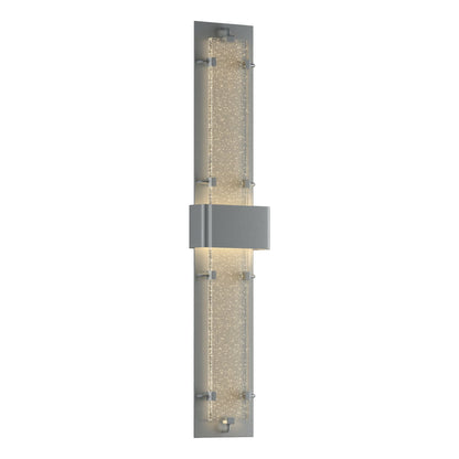 Double-Large Ursa LED Outdoor Sconce LED Seeded Clear Glass (II) in Coastal Burnished Steel
