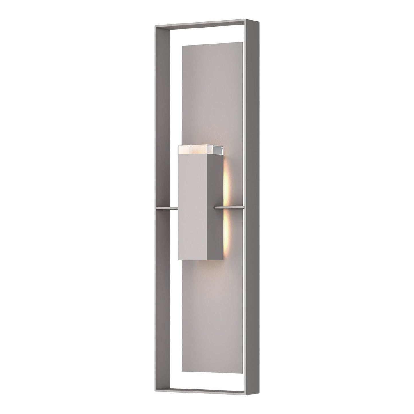 Shadow Box Extra Tall Sconce 2-Light Coastal Burnished Steel Accent Clear Glass (ZM) in Coastal Burnished Steel