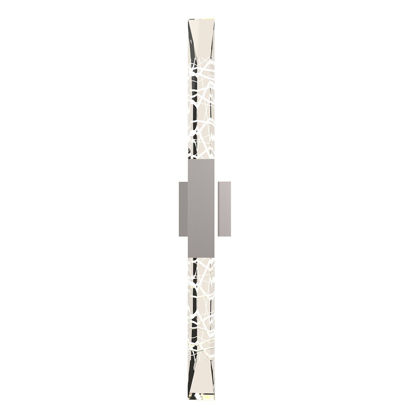 Refraction Large Outdoor Sconce 2-Light Clear Glass (ZM) in Coastal Burnished Steel