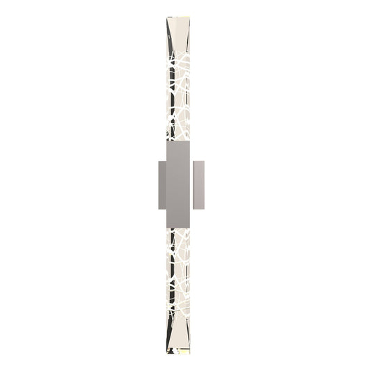 Refraction Large Outdoor Sconce 2-Light Clear Glass (ZM) in Coastal Burnished Steel