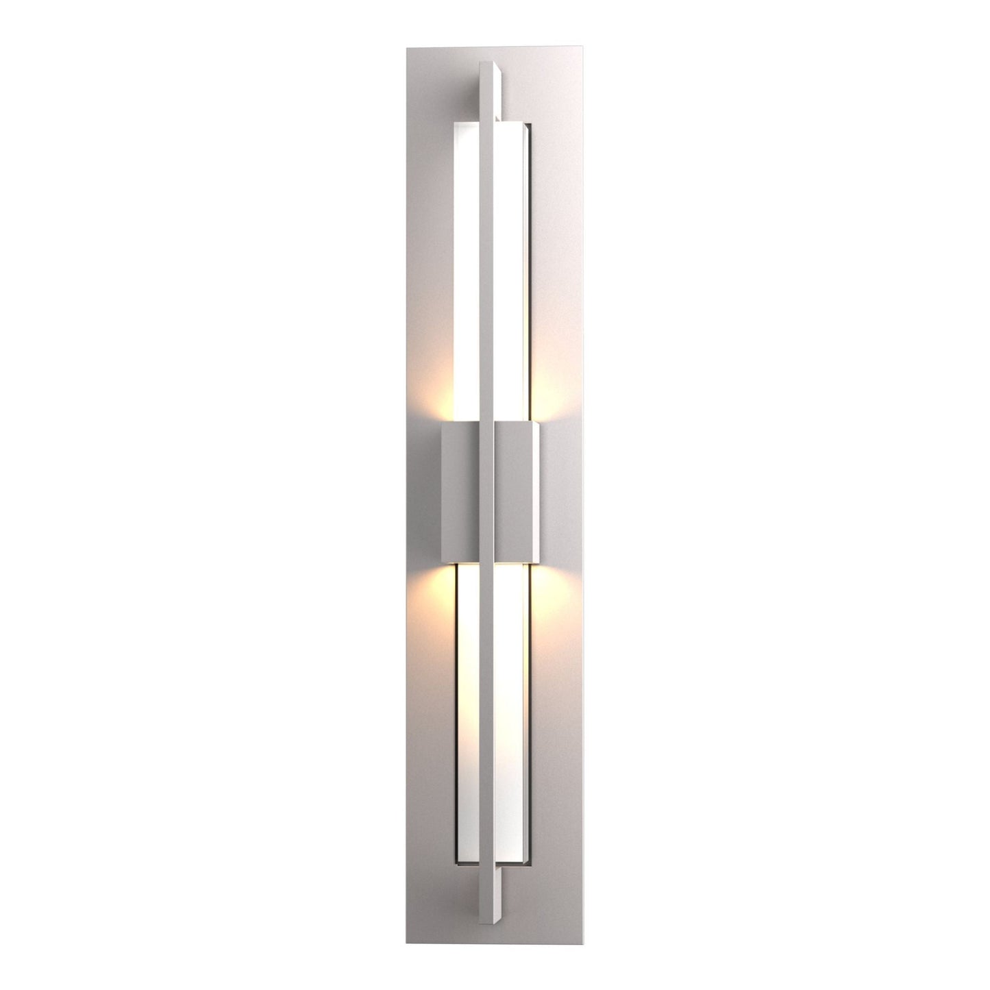 Double Axis Small LED Outdoor Sconce LED Clear Glass (ZM) in Coastal Burnished Steel