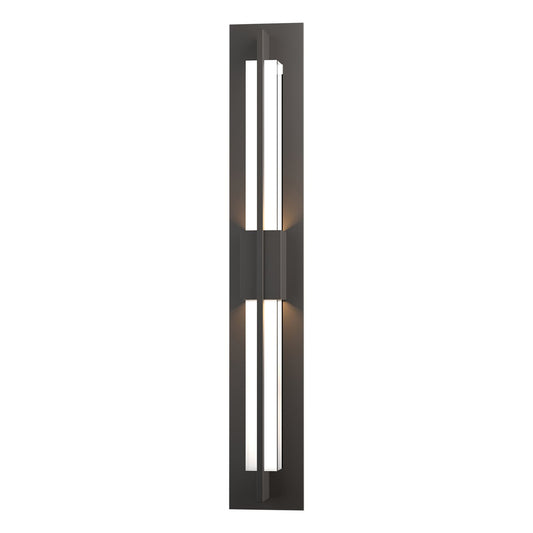 Double Axis LED Outdoor Sconce LED Clear Glass (ZM) in Coastal Oil Rubbed Bronze