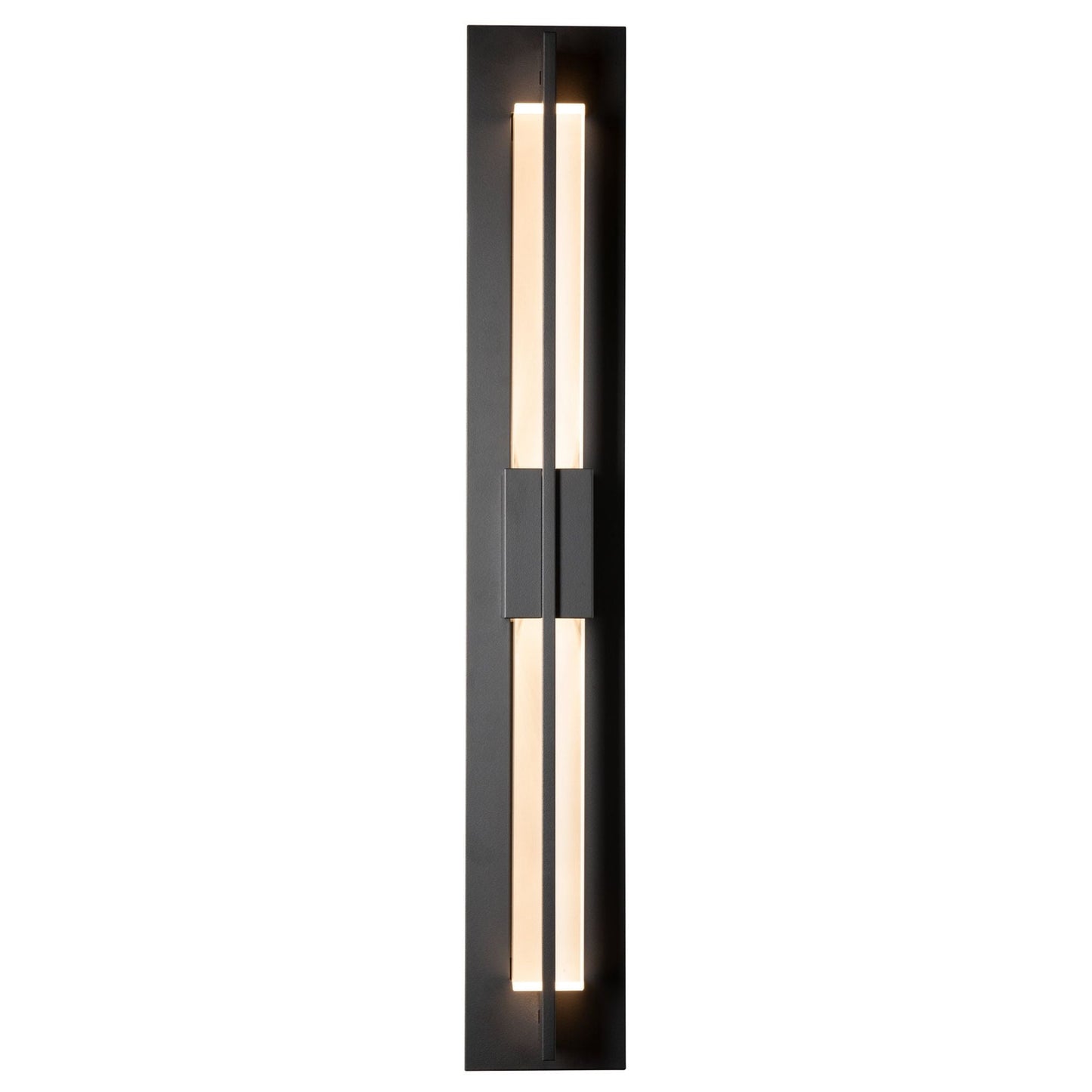 Double Axis LED Outdoor Sconce LED Clear Glass (ZM) in Coastal Black