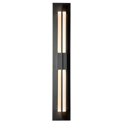 Double Axis LED Outdoor Sconce LED Clear Glass (ZM) in Coastal Black