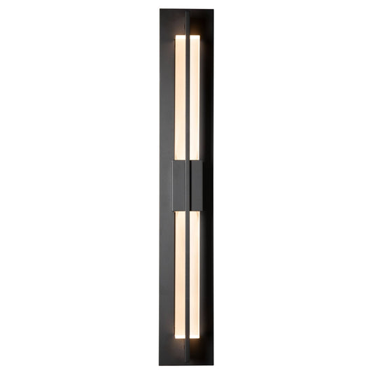 Double Axis LED Outdoor Sconce LED Clear Glass (ZM) in Coastal Black