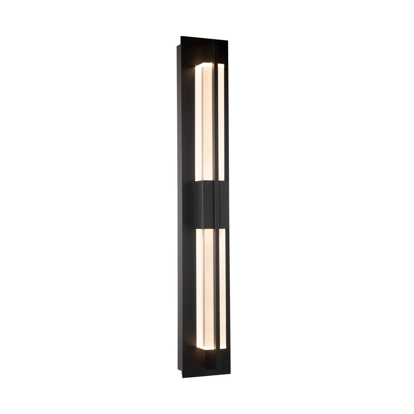 Double Axis LED Outdoor Sconce LED Clear Glass (ZM) in Coastal Black