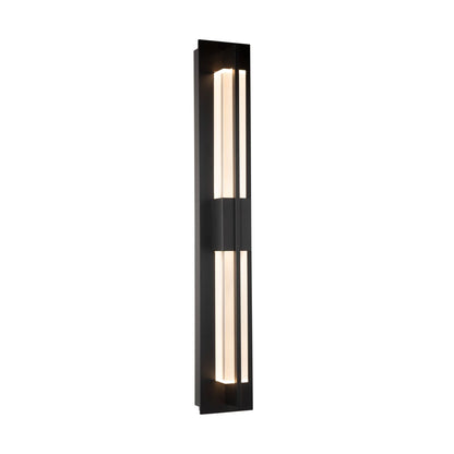 Double Axis LED Outdoor Sconce LED Clear Glass (ZM) in Coastal Black