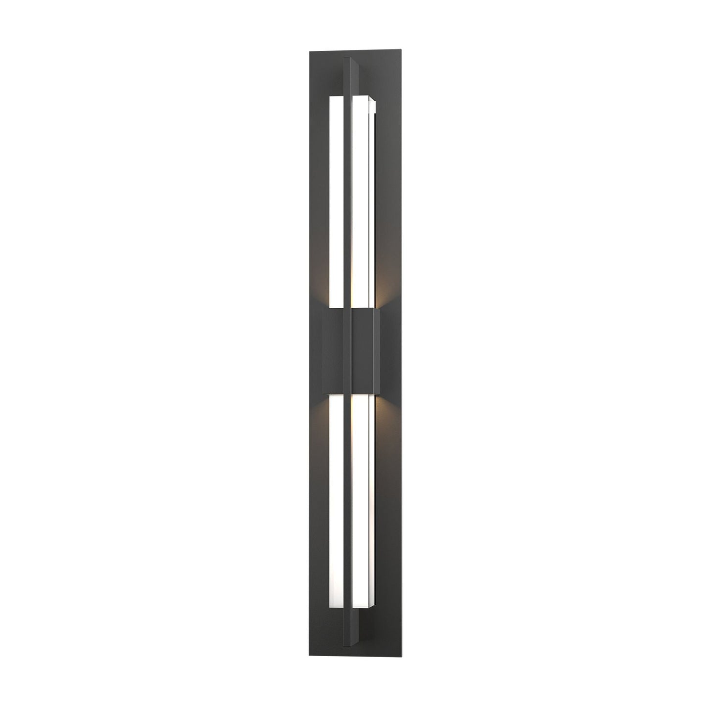 Double Axis LED Outdoor Sconce LED Clear Glass (ZM) in Coastal Black