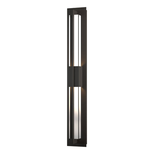 Double Axis Large LED Outdoor Sconce LED Clear Glass (ZM) in Coastal Oil Rubbed Bronze