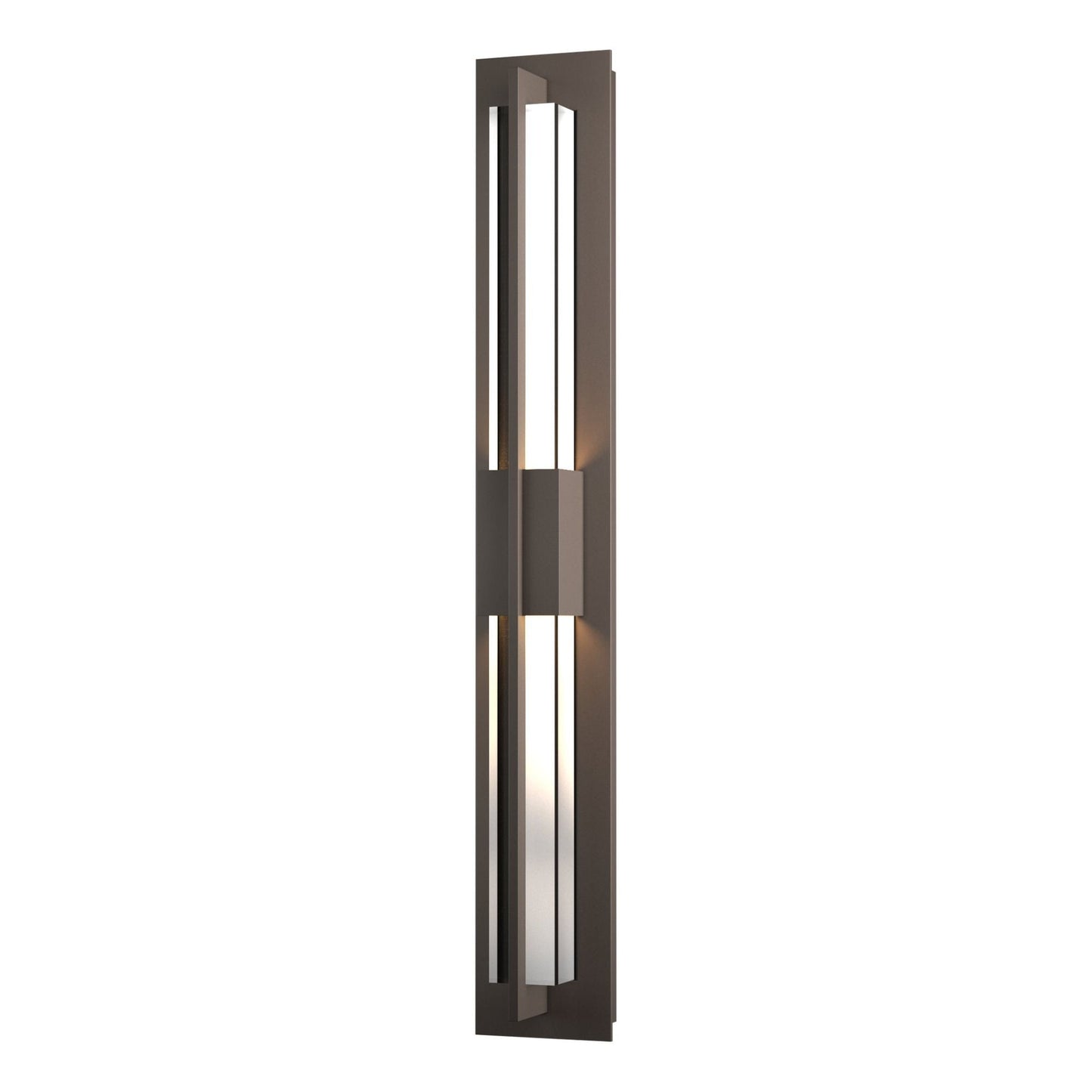 Double Axis Large LED Outdoor Sconce LED Clear Glass (ZM) in Coastal Dark Smoke