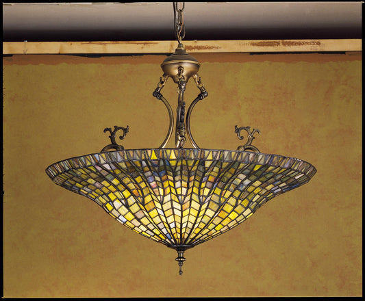 3 Light Pendant with Handmade Shade
