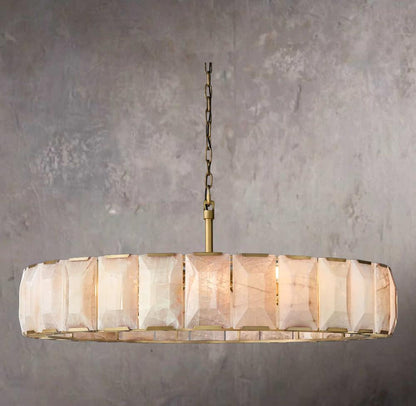 Harlowe Calcite Circular Chandelier 60"