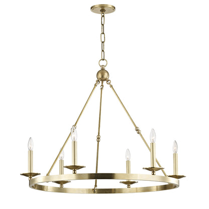 Allendale 6-Light Chandelier in Aged Brass 35.75L x 35.75W x 29.75H