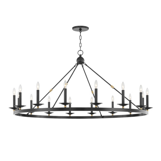 Allendale 16-Light Chandelier in Aged Old Bronze 58L x 58W x 27.25H