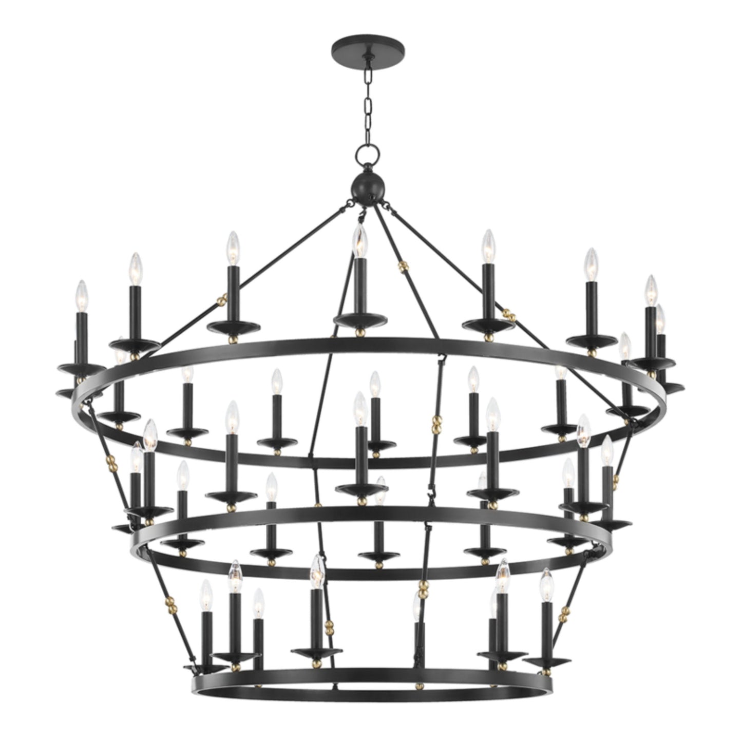 Allendale 36-Light Chandelier in Aged Old Bronze 58L x 58W x 54.25H