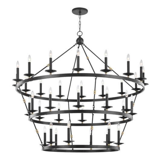 Allendale 36-Light Chandelier in Aged Old Bronze 58L x 58W x 54.25H