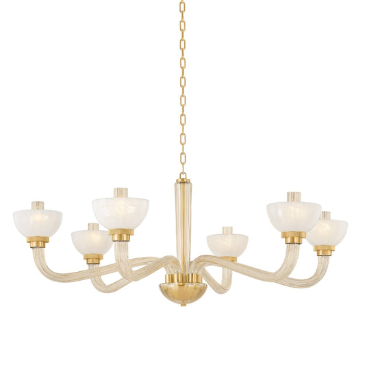 St. Lawrence 6-Light Chandelier in Aged Brass 48.5L x 48.5W x 19.75H
