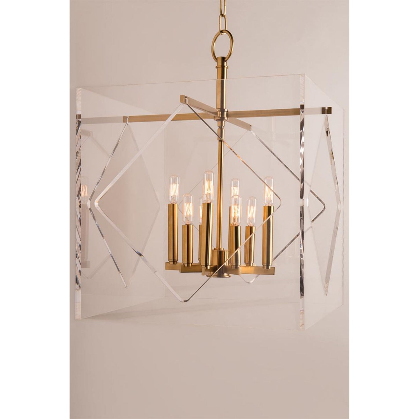 Travis 8-Light Chandelier in Polished Nickel 24L x 24W x 32H