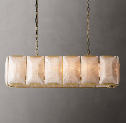 Harlowe Crystal Rectangular Chandelier 42"