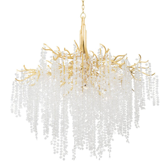 Genoa 12-Light Chandelier in Gold Leaf 48.75L x 48.75W x 51H