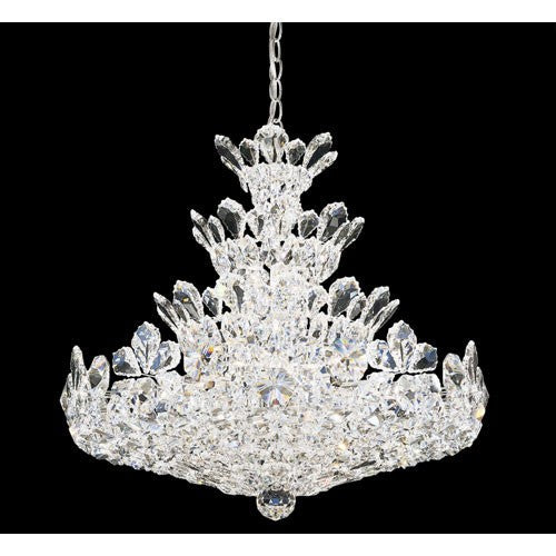 Silver 24-Light Crystal Swarovski Elements Pendant, 24W x 24H x 24D