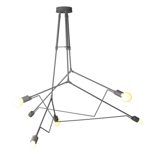 Divergence Outdoor Pendant 6-Light in Coastal Burnished Steel