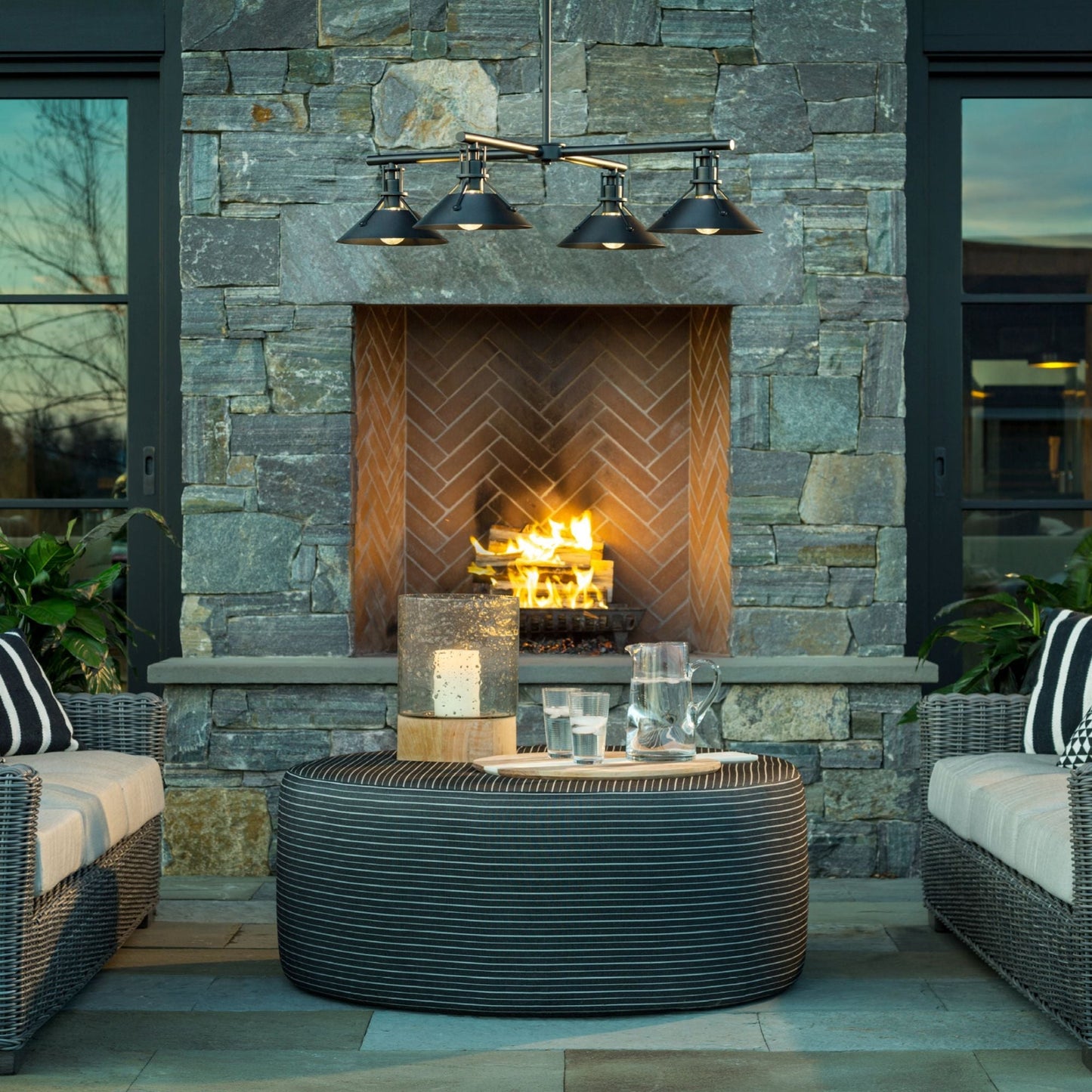 Henry Outdoor 4-Light Pendant 4-Light in Coastal Black