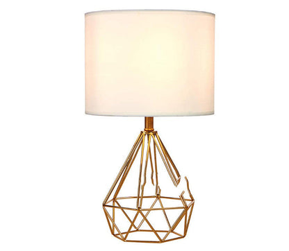 Iron Art Diamond Table Lamp – Simple Modern Light for Living Room