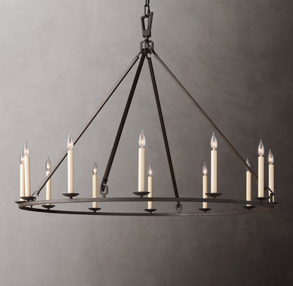 19th C. English Openwork Round Chandelier 50"