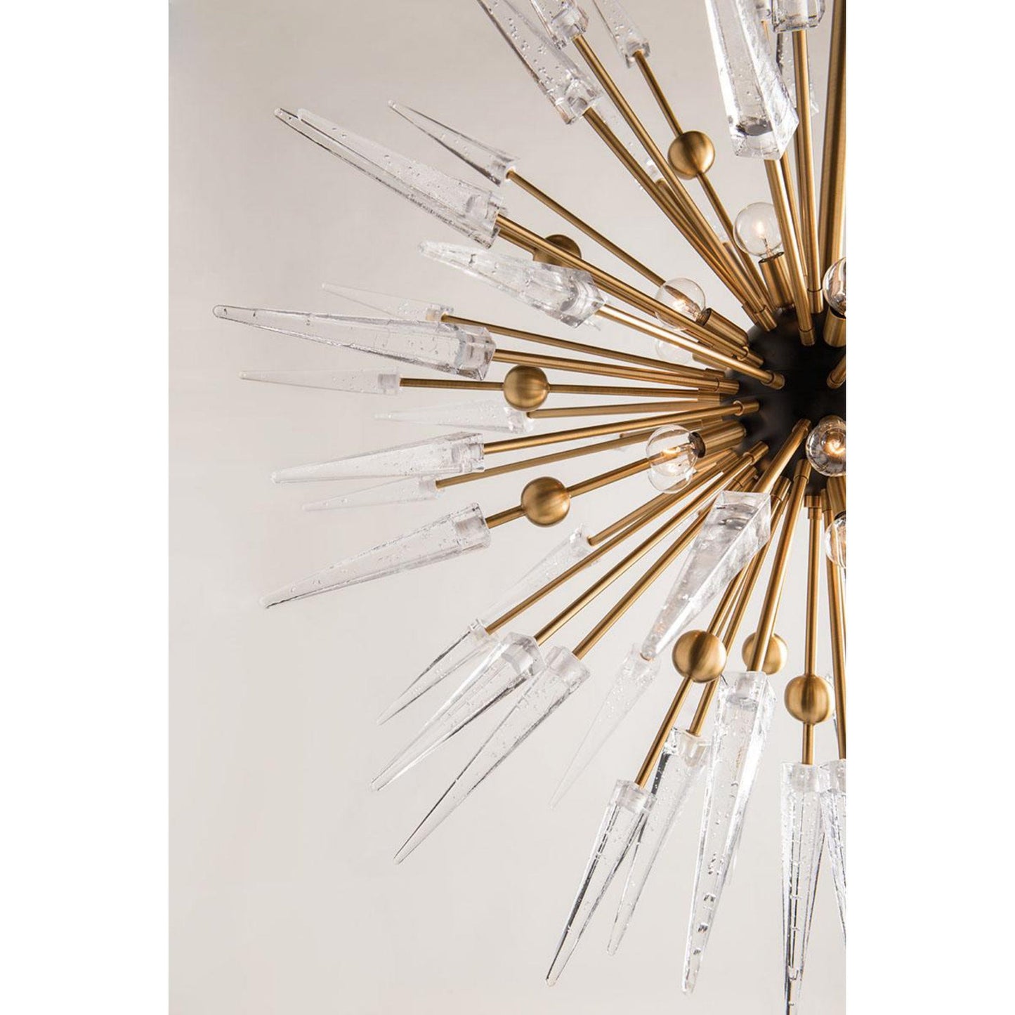 Sparta 12-Light Chandelier in Aged Brass 32L x 32W x 32H