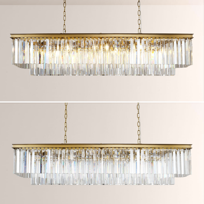 1920s Odem Rectangular Chandelier 72"