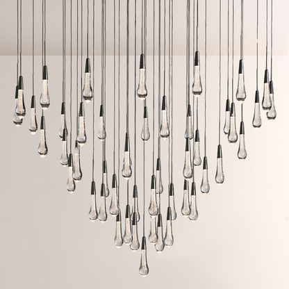 Raindor Glass Round Solitaire Chandelier
