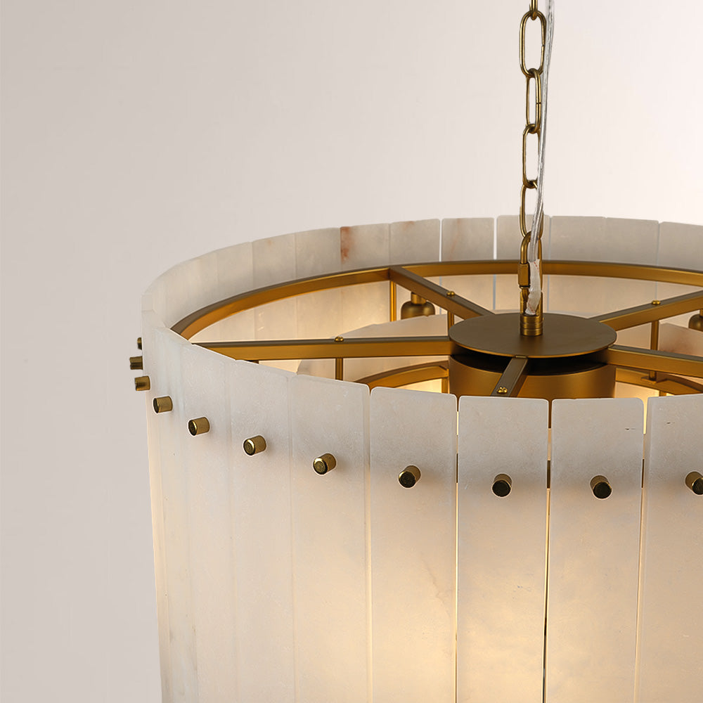 Aurelix Alabaster Round Chandelier