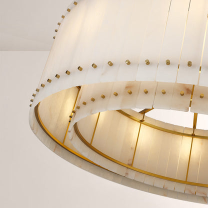 Aurelix Alabaster Round Chandelier