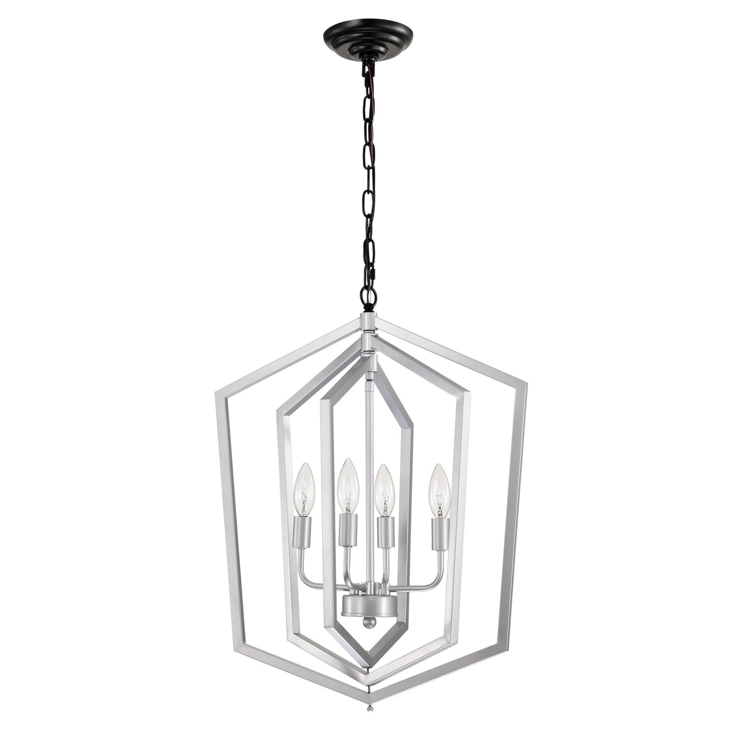 4-Light Farmhouse Cage Chandelier