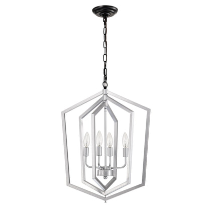 4-Light Farmhouse Cage Chandelier