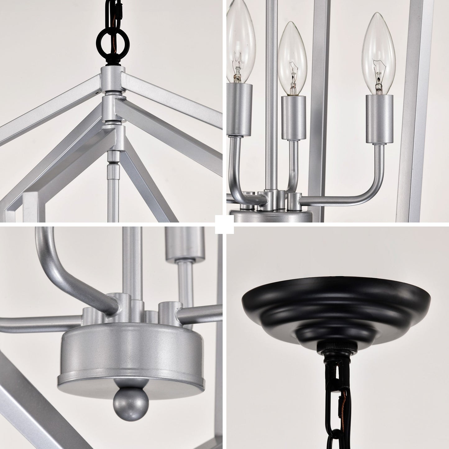 4-Light Farmhouse Cage Chandelier