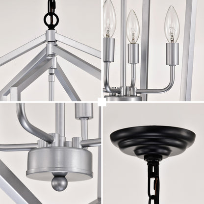 4-Light Farmhouse Cage Chandelier