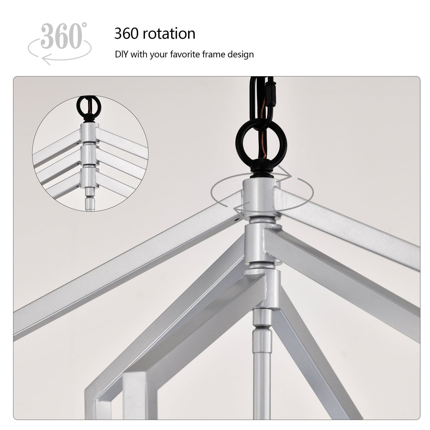 4-Light Farmhouse Cage Chandelier