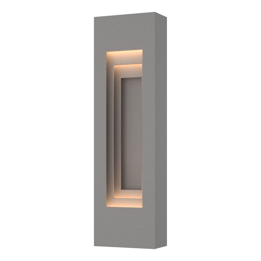 Procession Small Outdoor Sconce 2-Light Coastal Burnished Steel Accent in Coastal Burnished Steel