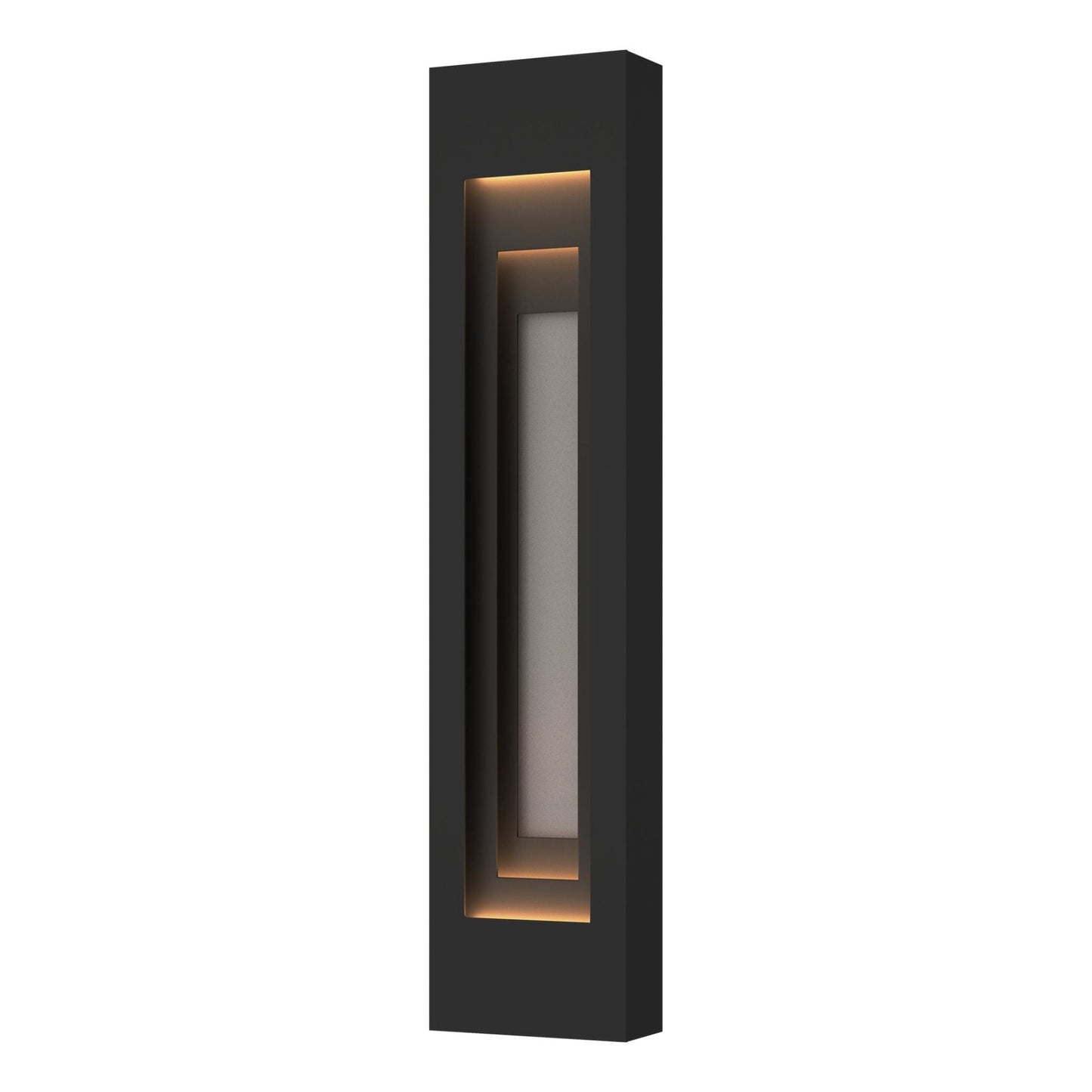 Procession Large Outdoor Sconce 2-Light Coastal Burnished Steel Accent in Coastal Black