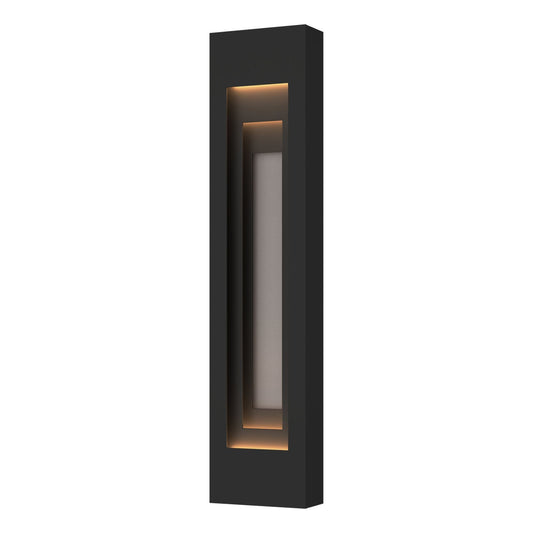 Procession Large Outdoor Sconce 2-Light Coastal Burnished Steel Accent in Coastal Black