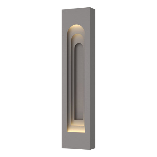 Procession Arch Large Outdoor Sconce 2-Light Coastal Burnished Steel Accent in Coastal Burnished Steel
